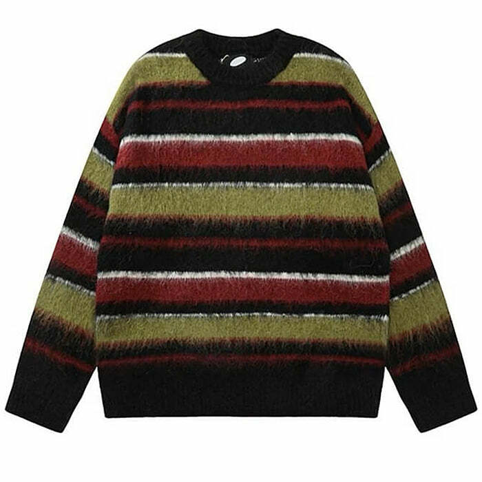 Cozy Reading Striped Oversized Sweater: Perfect for Spring Outfits & Casual Looks