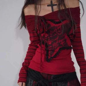 Crimson Chaos Off-Shoulder Top: Trendy Outfit Ideas for Every Occasion