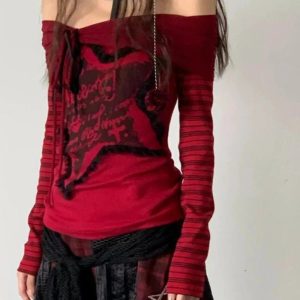 Crimson Chaos Off-Shoulder Top: Trendy Outfit Ideas for Every Occasion