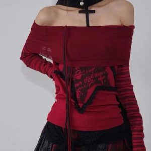 Crimson Chaos Off-Shoulder Top: Trendy Outfit Ideas for Every Occasion