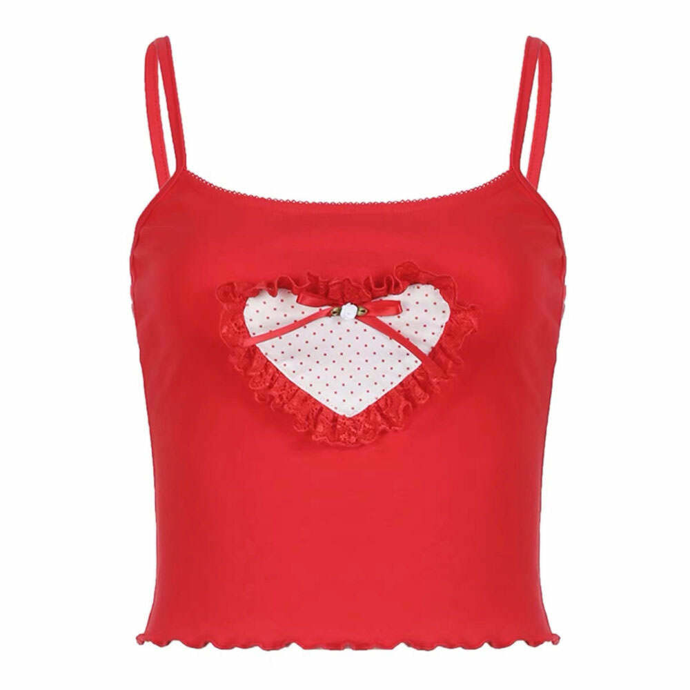 Crimson Heart Crop Top: Trendy Outfit Ideas for Concerts & Casual Outfits