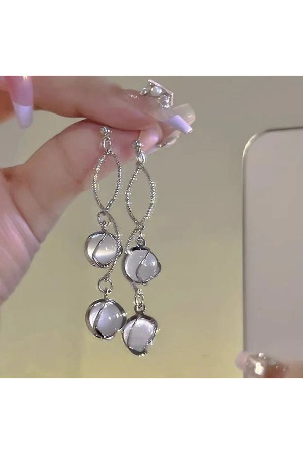 Crystal Twirl Drop Earrings: Perfect for Concerts, Date Nights