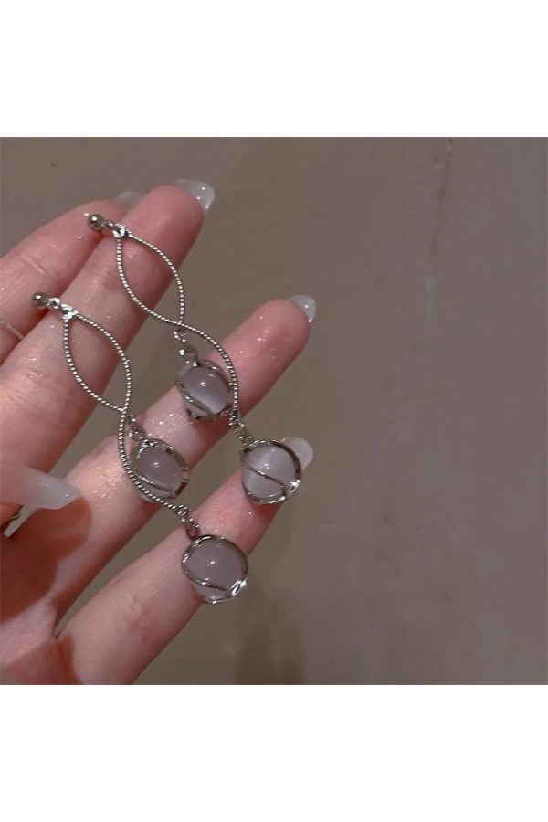 Crystal Twirl Drop Earrings: Perfect for Concerts, Date Nights