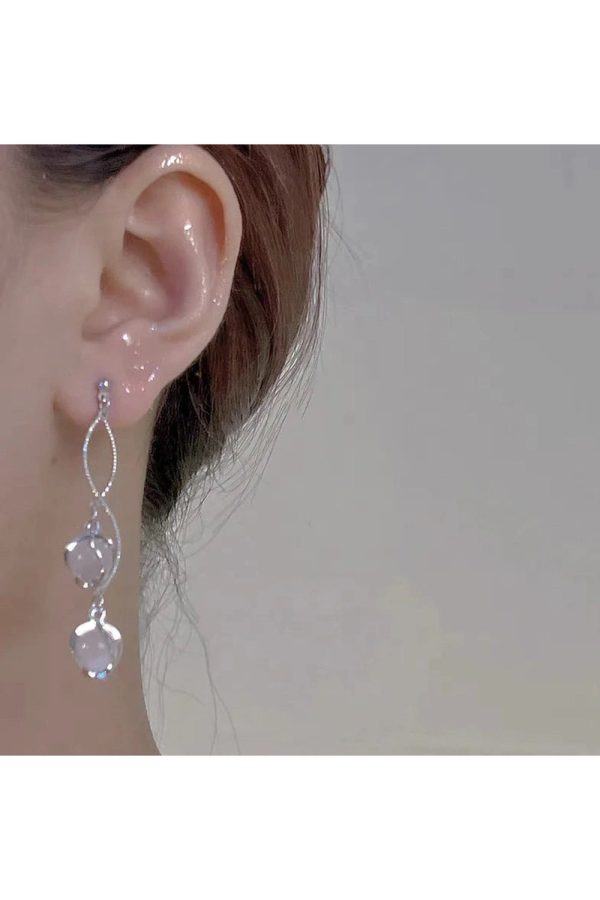 Crystal Twirl Drop Earrings: Perfect for Concerts, Date Nights