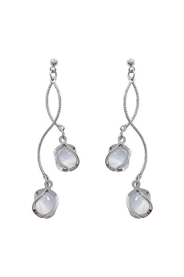 Crystal Twirl Drop Earrings: Perfect for Concerts, Date Nights