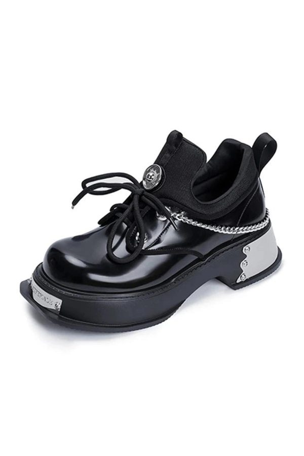 Cyber Skull Metal Platform Shoes: Edgy Outfit Ideas for Concerts