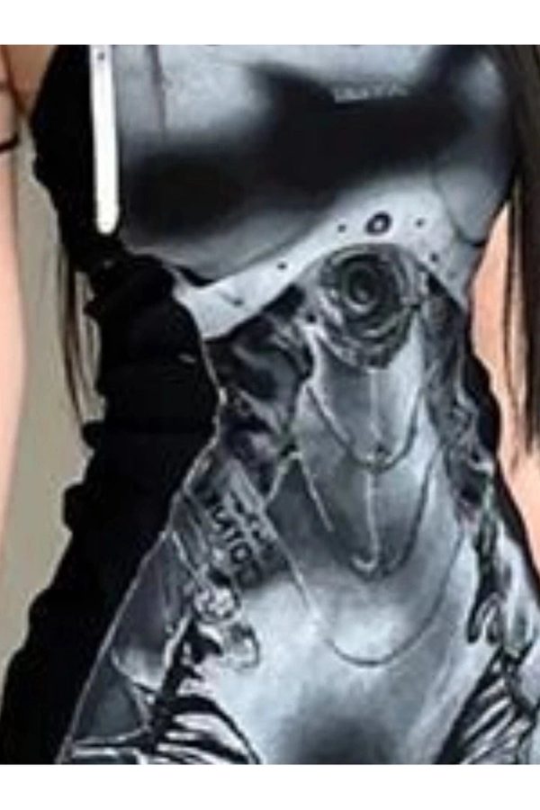 Cyberpunk Mecha Mini Dress: Trendy Outfit Ideas for Concerts & Nights Out