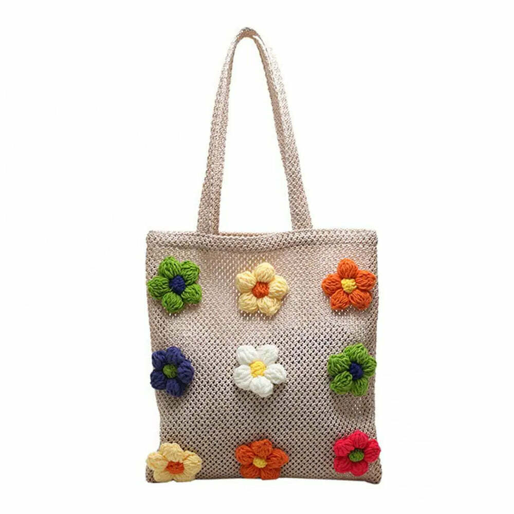 Daisy Crochet Tote Bag: Perfect for Spring Outfits & Concert Outfit Ideas