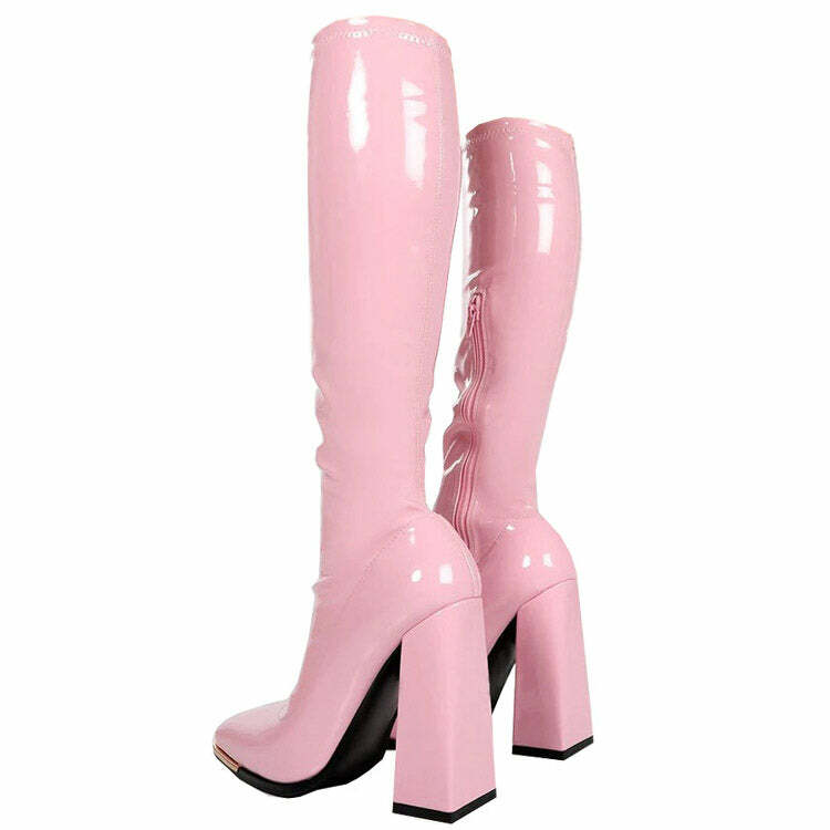 Danish Pastel Aesthetic Vinyl Boots for Dreamy Outfits & Concert Looks