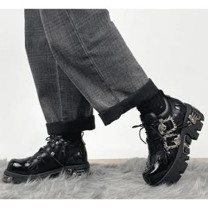 Dark Armor Combat Boots: Perfect for Y2K Outfits & Concert Outfit Ideas