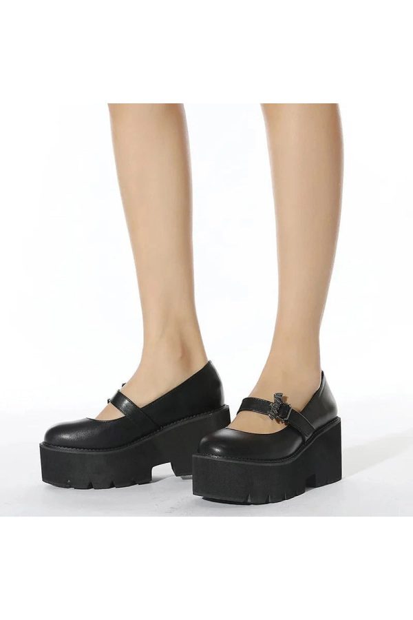 Dark Bat Charm Chunky Shoes: Perfect for Y2K Outfits & Concert Looks