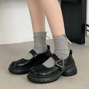 Dark Romance Mary Jane Shoes - Y2K Fashion, Cute 2000s Outfits, Mcbling Style