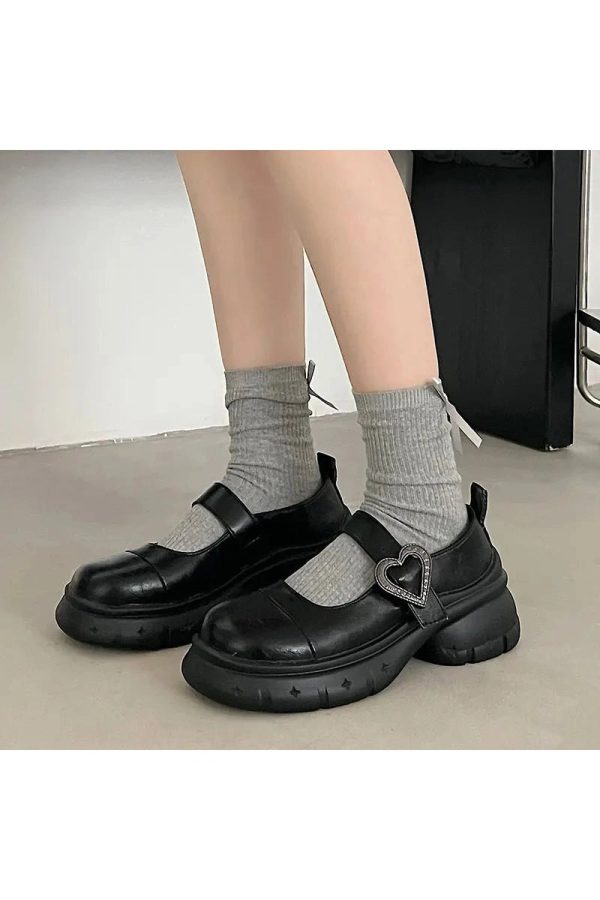 Dark Romance Mary Jane Shoes - Y2K Fashion, Cute 2000s Outfits, Mcbling Style