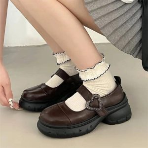 Dark Romance Mary Jane Shoes - Y2K Fashion, Cute 2000s Outfits, Mcbling Style