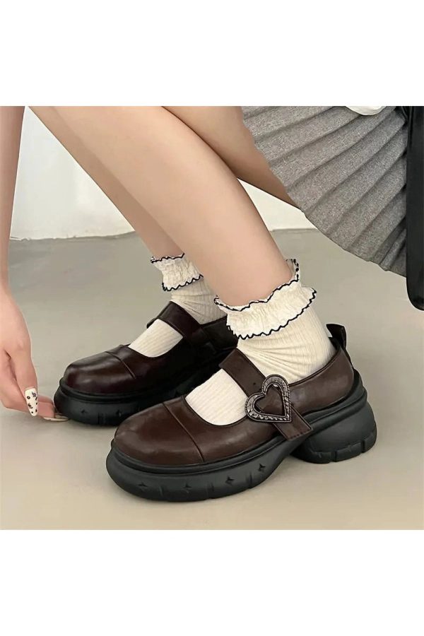 Dark Romance Mary Jane Shoes - Y2K Fashion, Cute 2000s Outfits, Mcbling Style