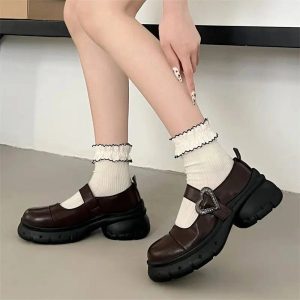 Dark Romance Mary Jane Shoes - Y2K Fashion, Cute 2000s Outfits, Mcbling Style