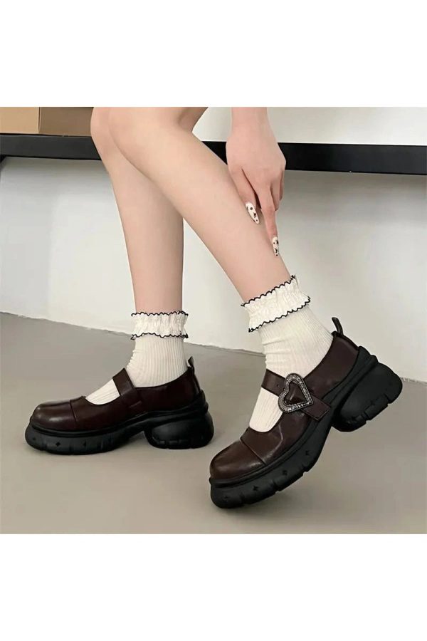 Dark Romance Mary Jane Shoes - Y2K Fashion, Cute 2000s Outfits, Mcbling Style