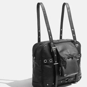 Dark Vortex Strapped Backpack: Perfect for Concerts, Travel & Everyday Outfits