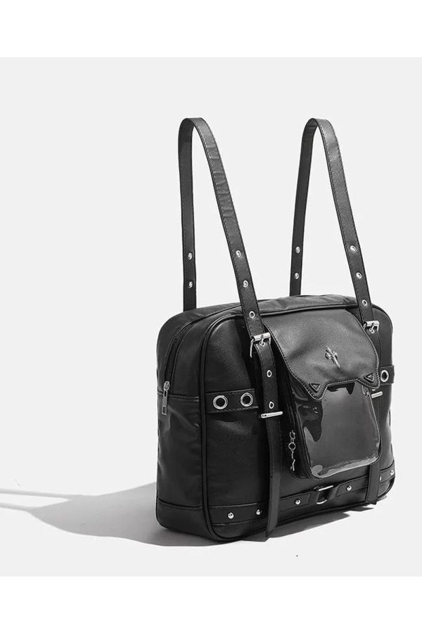 Dark Vortex Strapped Backpack: Perfect for Concerts, Travel & Everyday Outfits