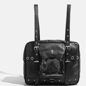 Dark Vortex Strapped Backpack: Perfect for Concerts, Travel & Everyday Outfits