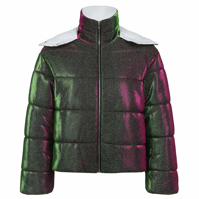 Disco Dynasty Puffer Jacket - Y2K Fashion, Cute 2000s Outfits, Mcbling Style