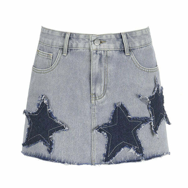 Downtown Girl Star Denim Skirt | Cute 2000s Outfits & Y2K Fashion