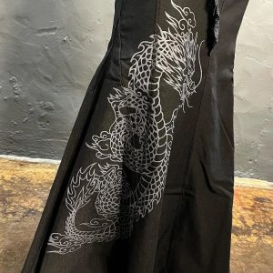 Dragon Embroidered Gothic Maxi Skirt: Unique Outfit Ideas & Fashion Inspo