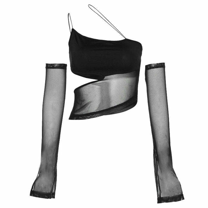 E-girl Cut Out Mesh Top: Trendy Outfit Ideas for Concerts & Casual Outfits