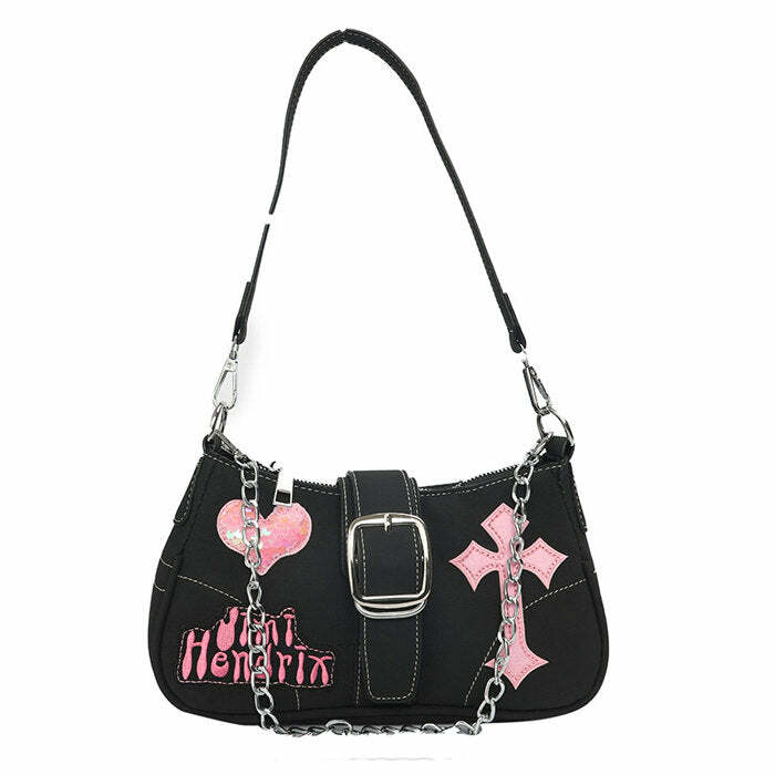 Emo Girl Baguette Bag: Perfect for Concert Outfits & Casual Looks