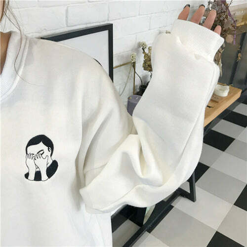 Facepalm Sweatshirt - Cute 2000s Outfits, Y2K Fashion, McBling Style