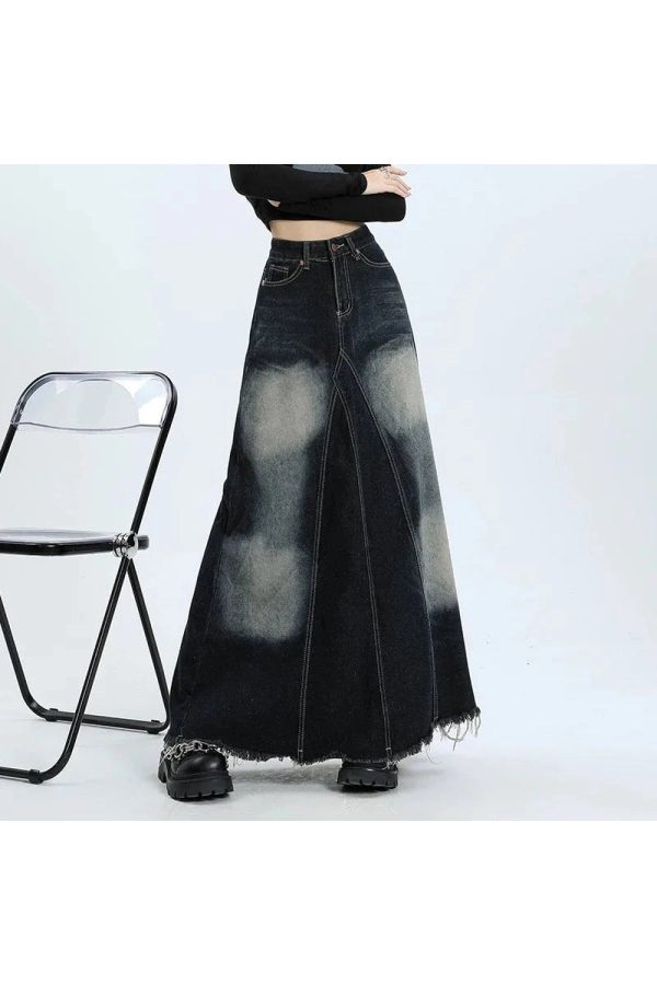 Faded Black Maxi Denim Skirt: Versatile Outfit Ideas for Every Occasion