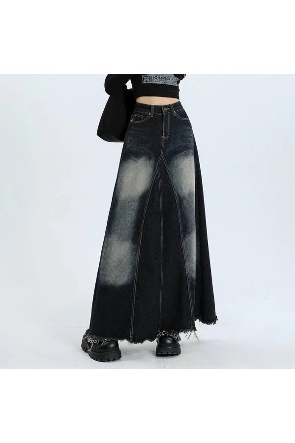 Faded Black Maxi Denim Skirt: Versatile Outfit Ideas for Every Occasion