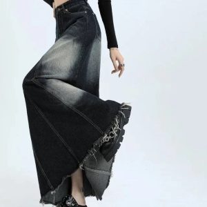 Faded Black Maxi Denim Skirt: Versatile Outfit Ideas for Every Occasion