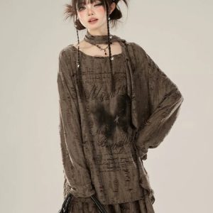 Faded Poetic Drape Set - Cute 2000s Outfits, Y2K Fashion Inspiration