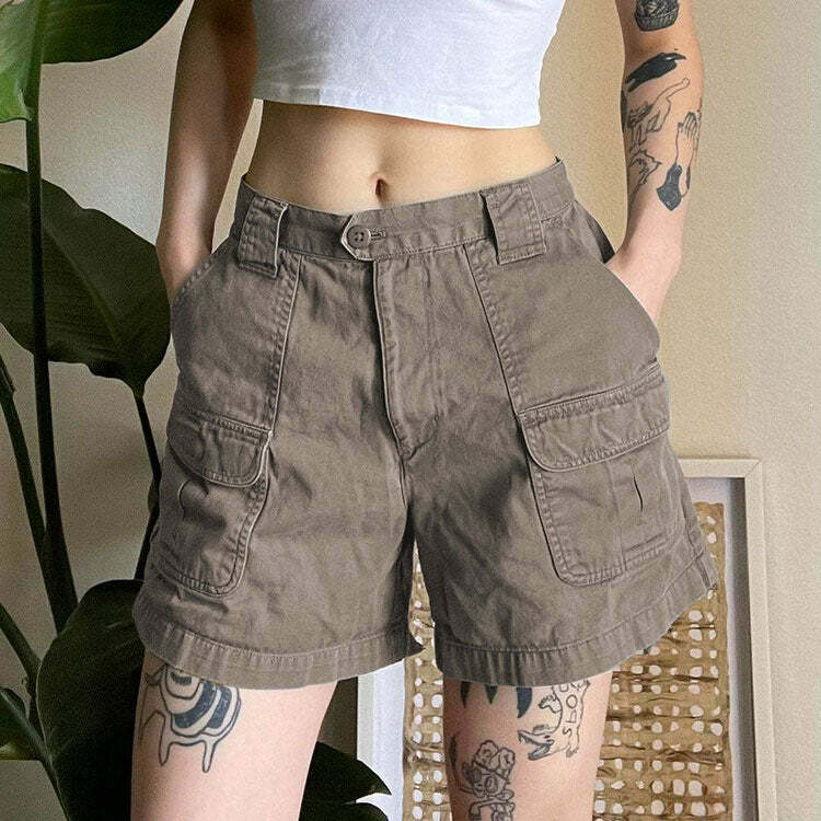 Fairy Grunge Cargo Shorts - Cute 2000s Outfits, Y2K Fashion Inspiration