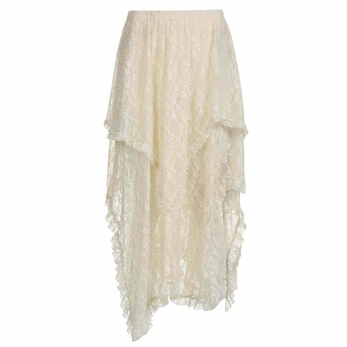 Fairycore Asymmetrical Lace Skirt: Dreamy Outfit Ideas for Every Occasion