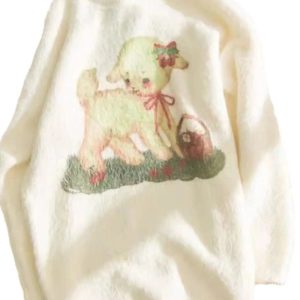 Fall Lamb Dream Fleece Sweater - Cute 2000s Outfits & Y2K Fashion