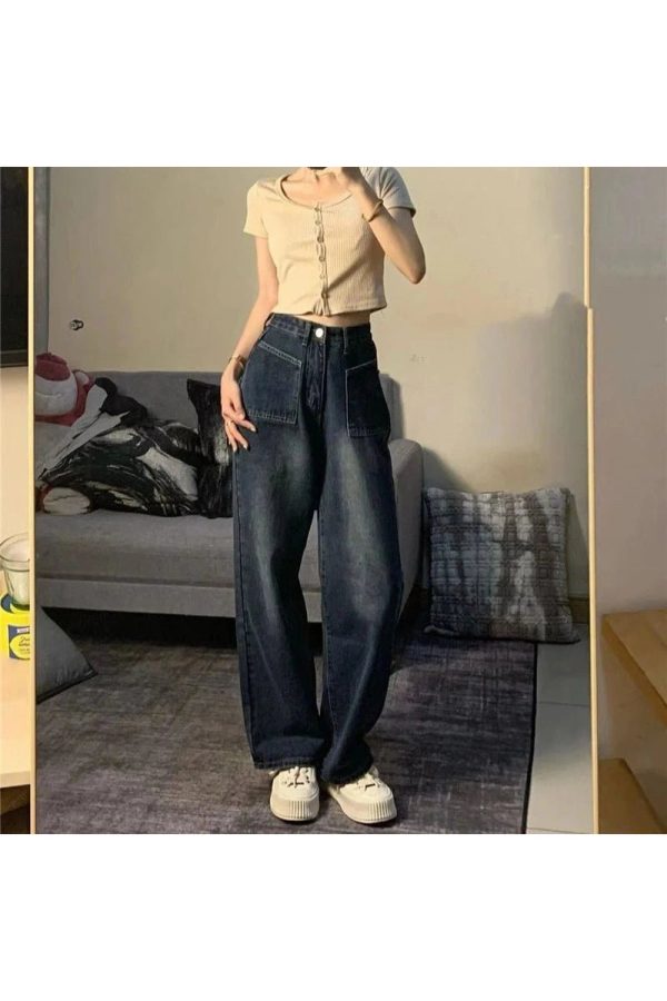 Fall Midnight Wide-Leg Jeans: Perfect for Casual Outfits & Concert Looks