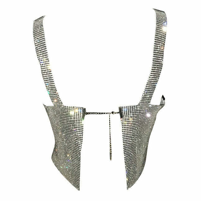 Feelin' So Icy Rhinestone Top: Perfect for Concerts, Date Nights