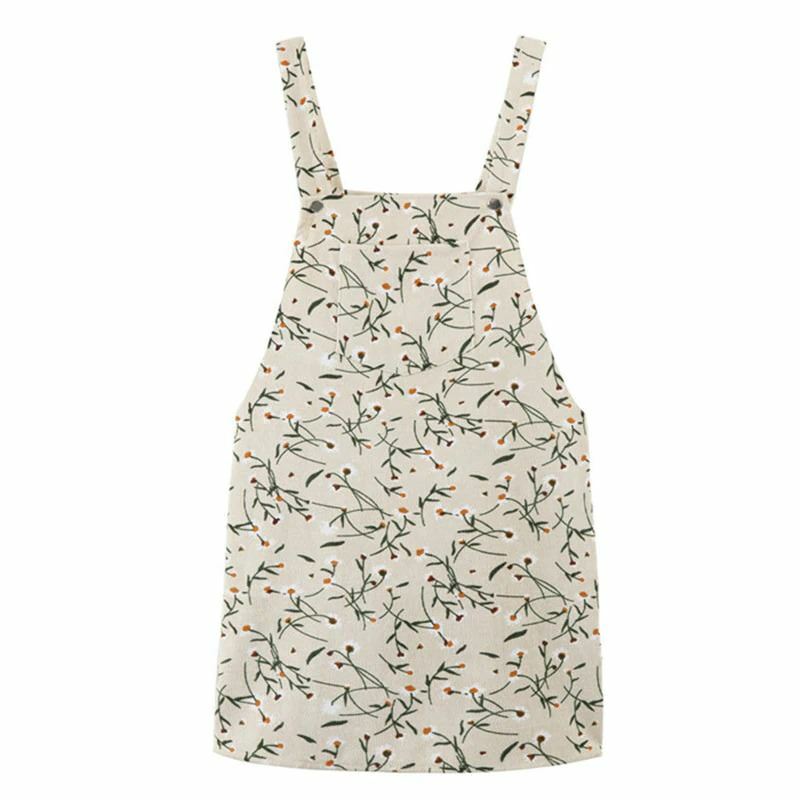 Floral Dungaree Dress - Cute 2000s Outfits, Y2K Fashion Inspiration