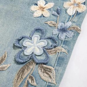 Floral Meadow Embroidered Jeans: Perfect for Spring Outfits & Casual Looks