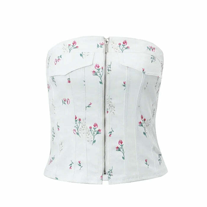 Floral Zip Up Corset Top: Trendy Outfit Ideas for Spring & Beyond