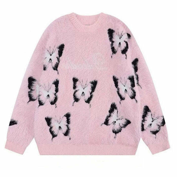 Fluffy Butterfly Sweater: Cute Outfit Ideas for Spring & Casual Outfits