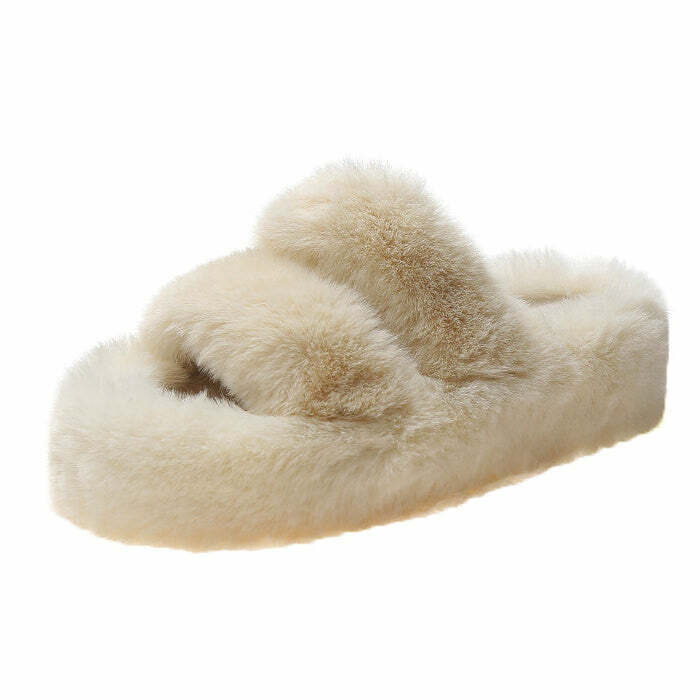 Fluffy Platform Slippers: Cozy Shoes for Casual Outfits & Dreamy Looks