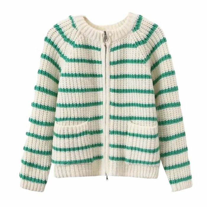 French Mood Striped Cardigan - Cute 2000s Outfits & Y2K Fashion Inspiration