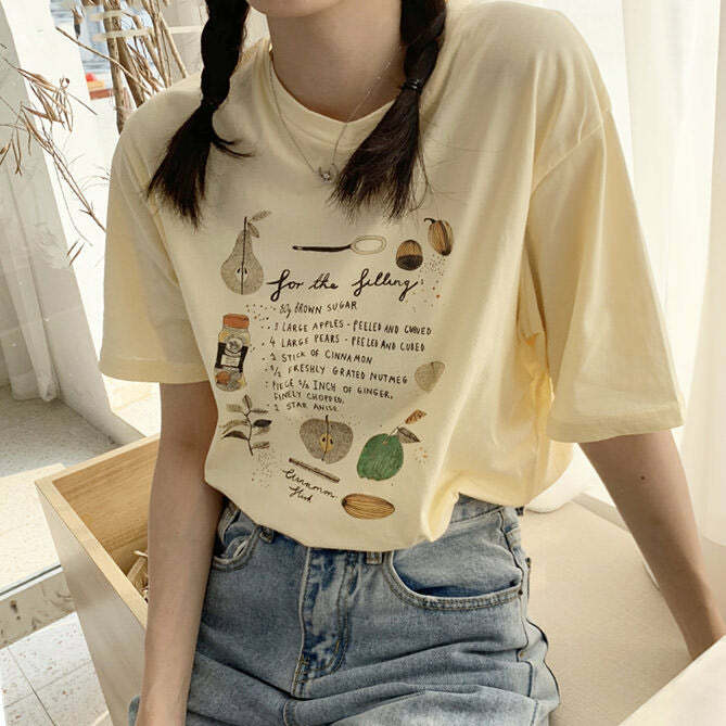 Fruit Pie Filling Tee: Cute Outfit Ideas for Concerts, Casual Days