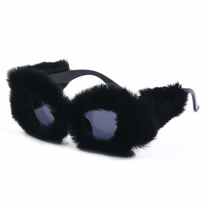 Fuzzy Cat Eye Sunglasses: Trendy Accessories for Stylish Outfits & Events