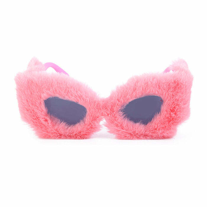 Fuzzy Cat Eye Sunglasses: Trendy Accessories for Stylish Outfits & Events