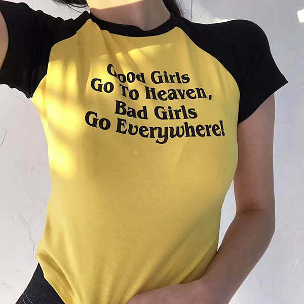 Good/Bad Girls Crop Top - Cute 2000s Outfits, Y2K Fashion Inspiration