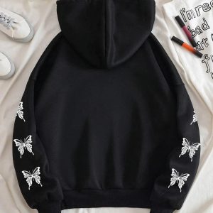 Gothic Butterfly Zip-Up Hoodie: Trendy Outfit Ideas for Every Occasion